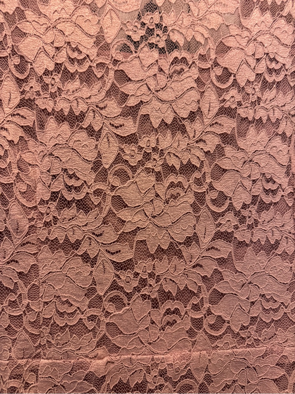 Atnlewhi Dusty Rose Lace Sheath Dress with Three-Quarter Sleeves - Picture 5 of 5